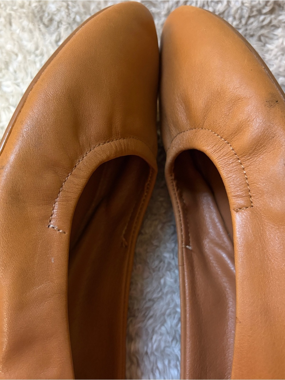 Lucky Brand Cognac Leather Ballet Flats - Picture 11 of 11